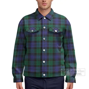 Black Watch Modern Tartan Unisex Lapel Cotton Jacket