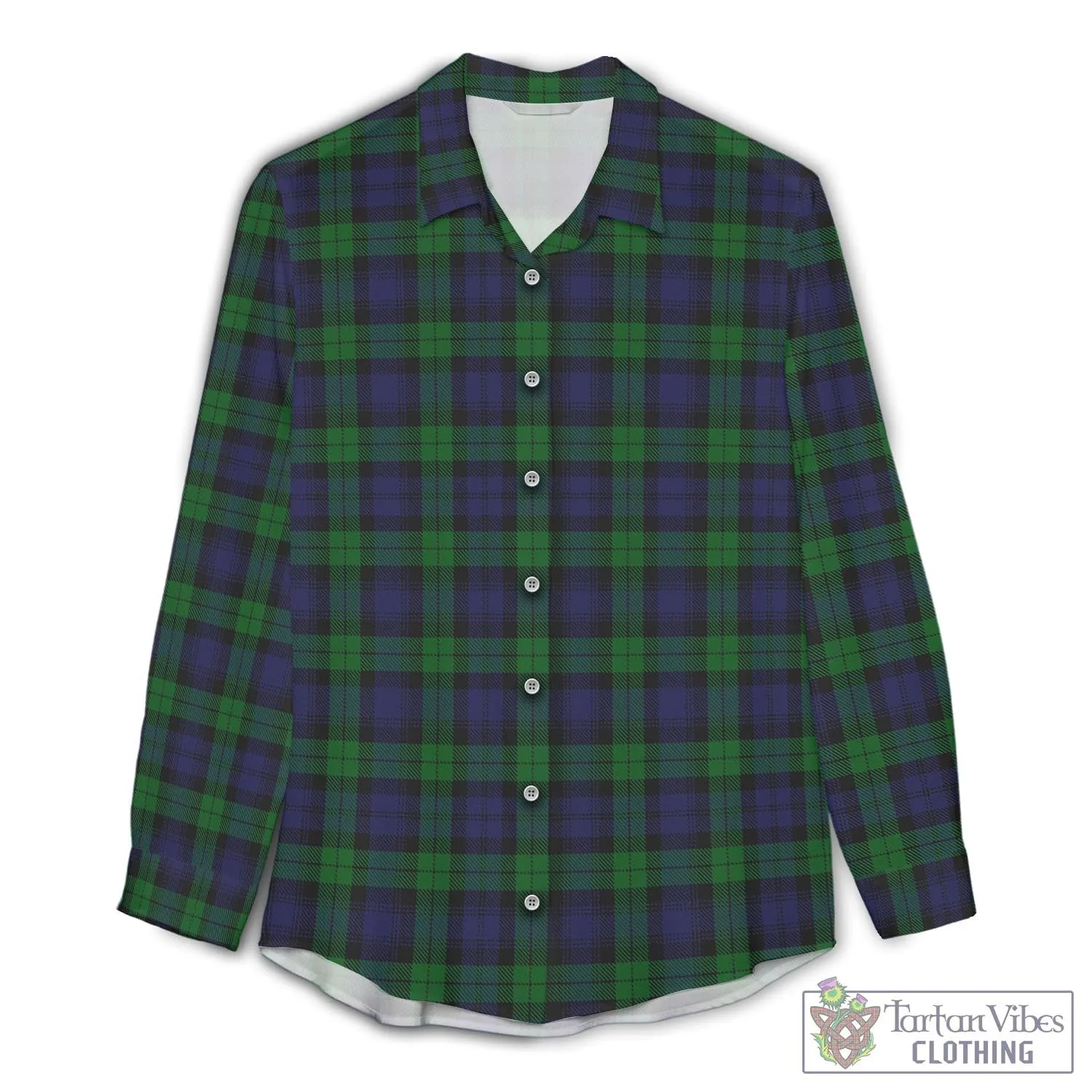 Black Watch Tartan Women's Casual Shirt