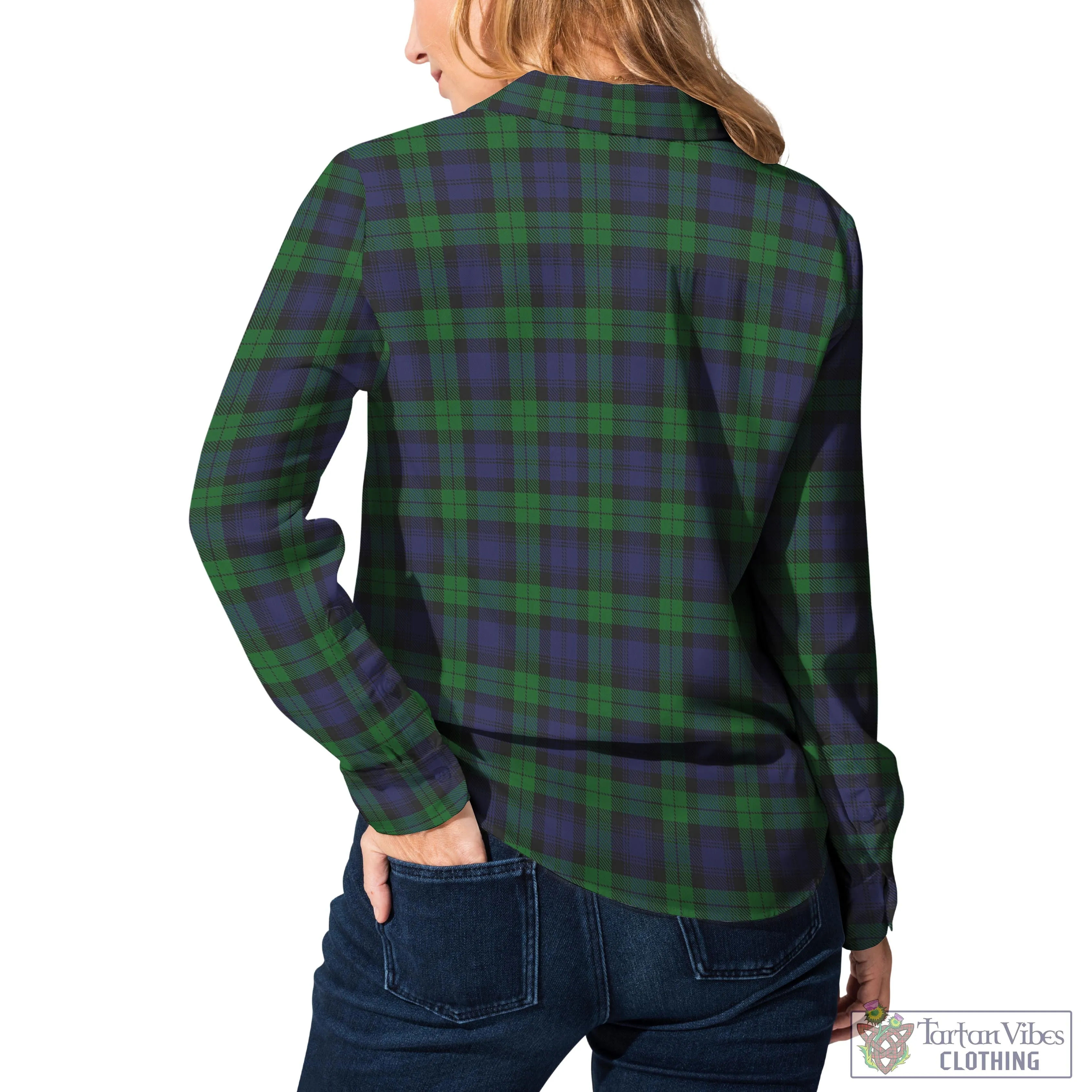 Black Watch Tartan Women's Casual Shirt