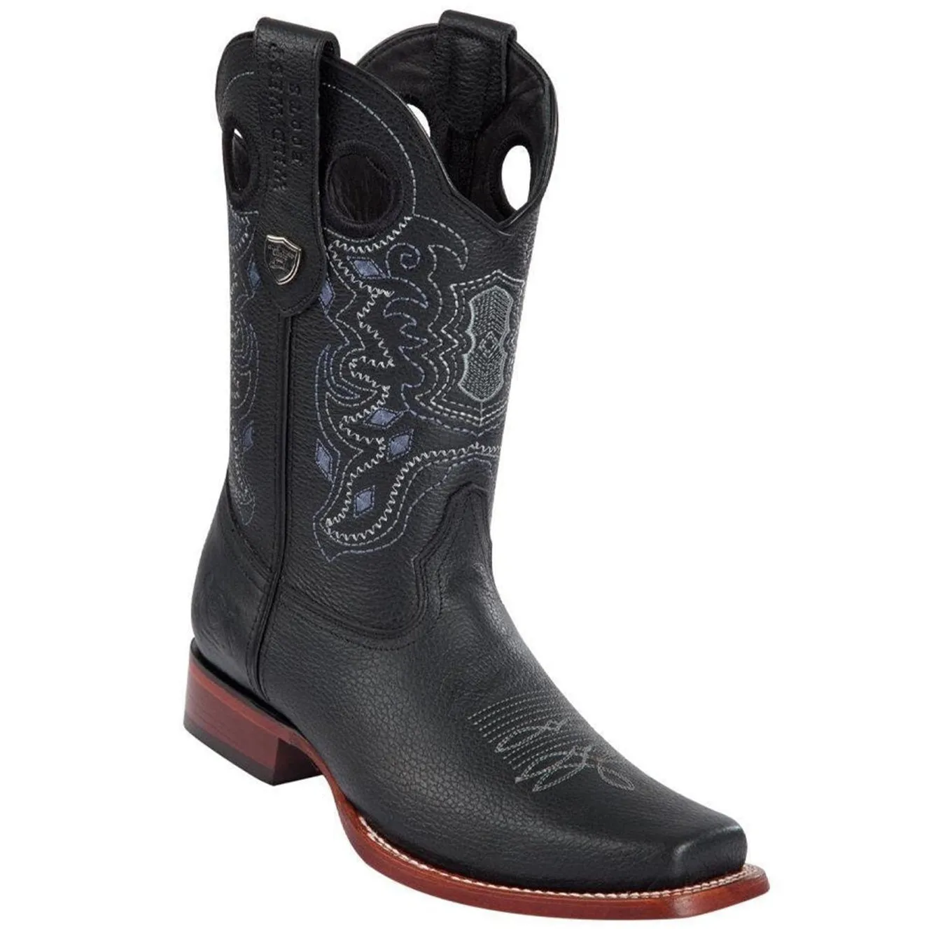 Black Western Square Toe Boots