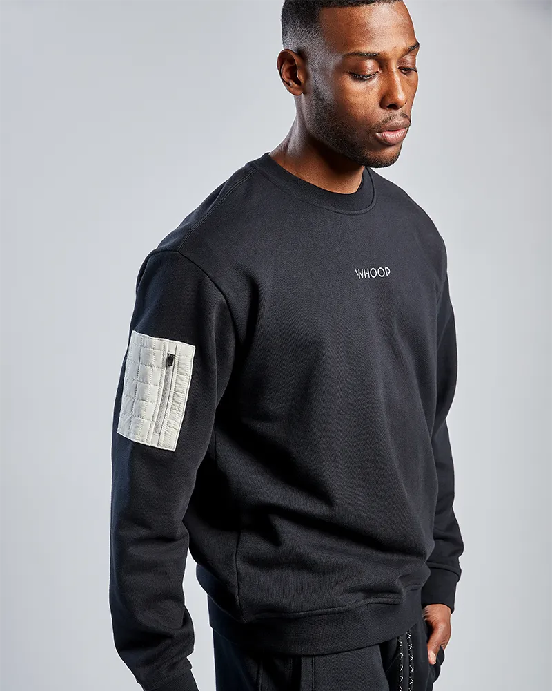 Black WHOOP Unisex Crewneck