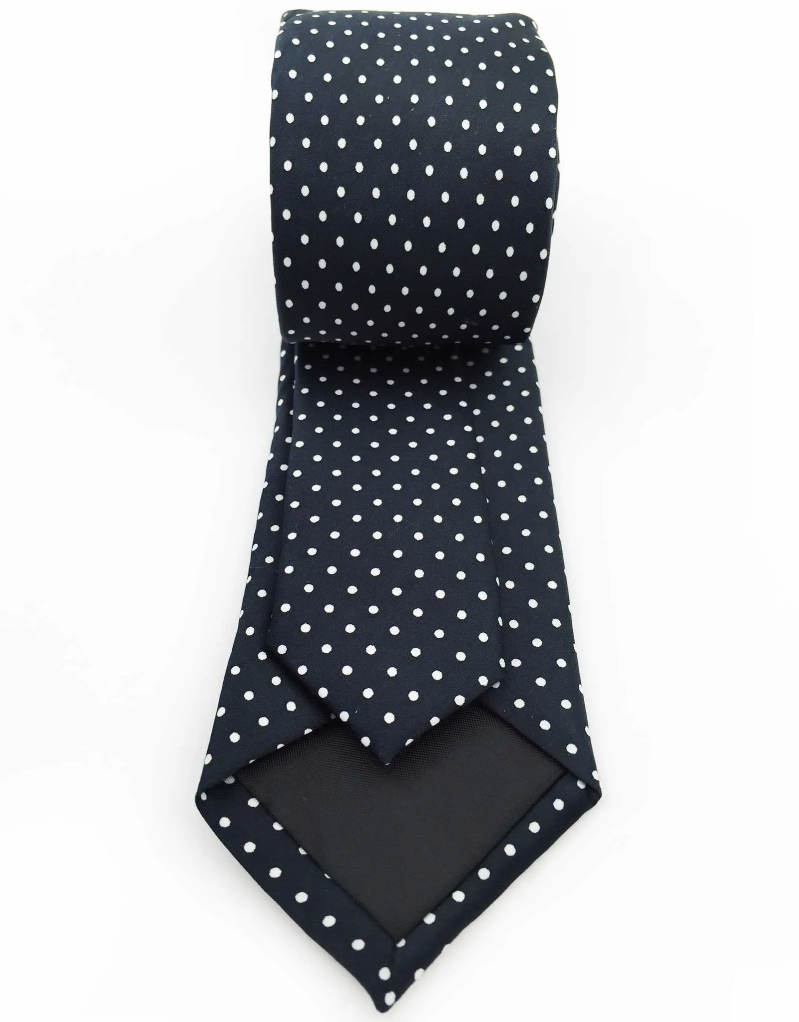 Black with White Polka Dots Skinny Tie