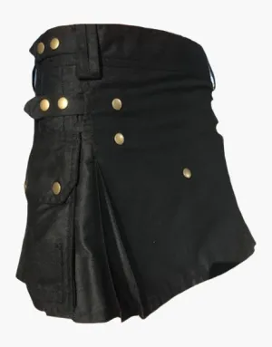 BLACK WOMEN UTILITY KILT