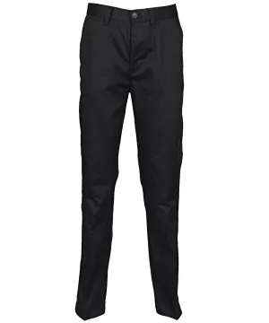 Black - Women's 65/35 flat fronted chino trousers