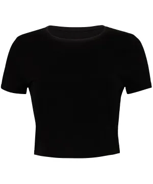 Black - Women's polycotton crop tee