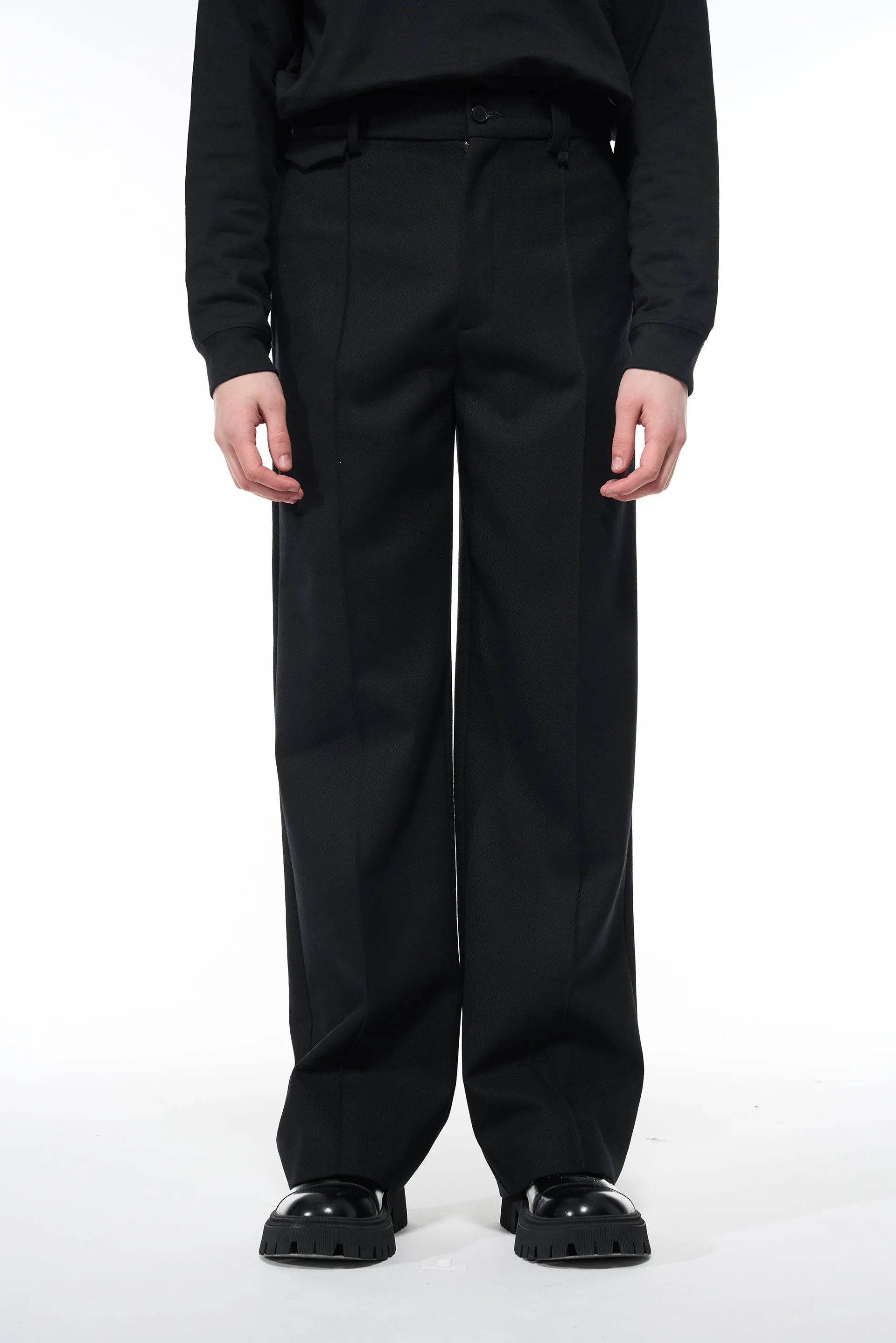 Black Wool Trousers