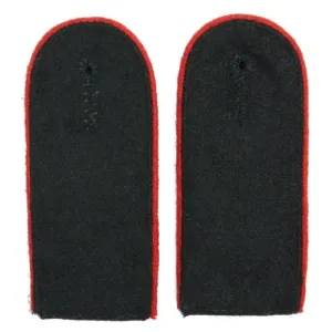 Black Wool White Piped EM Shoulder Boards - Infantry