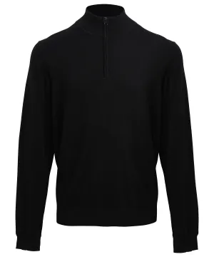 Black - ¼ zip knitted sweater