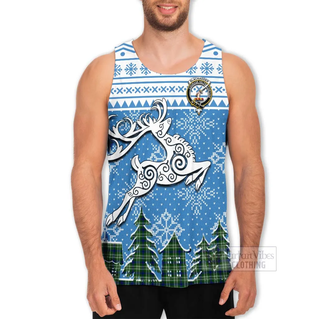 Blackadder Clan Christmas Men's Tank Top Celtic Reindeer Style