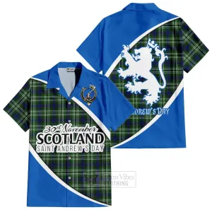 Blackadder Family Crest Tartan Short Sleeve Button Shirt Celebrate Saint Andrew's Day in Style