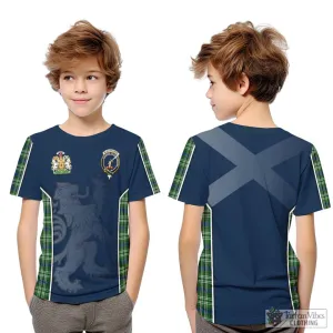 Blackadder Tartan Kid T-Shirt with Family Crest and Lion Rampant Vibes Sport Style