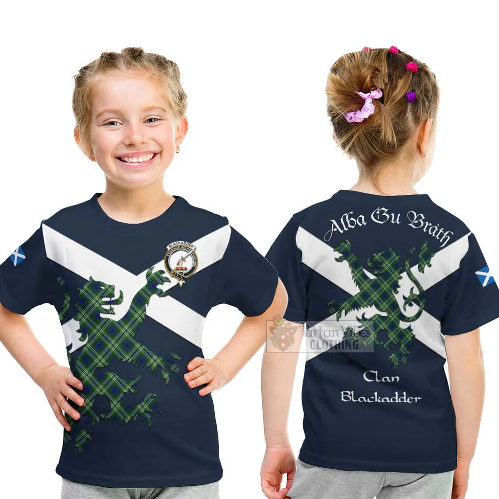 Blackadder Tartan Lion Rampant Kid T-Shirt Proudly Display Your Heritage with Alba Gu Brath and Clan Name