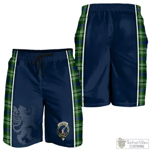 Blackadder Tartan Men's Shorts with Family Crest and Lion Rampant Vibes Sport Style