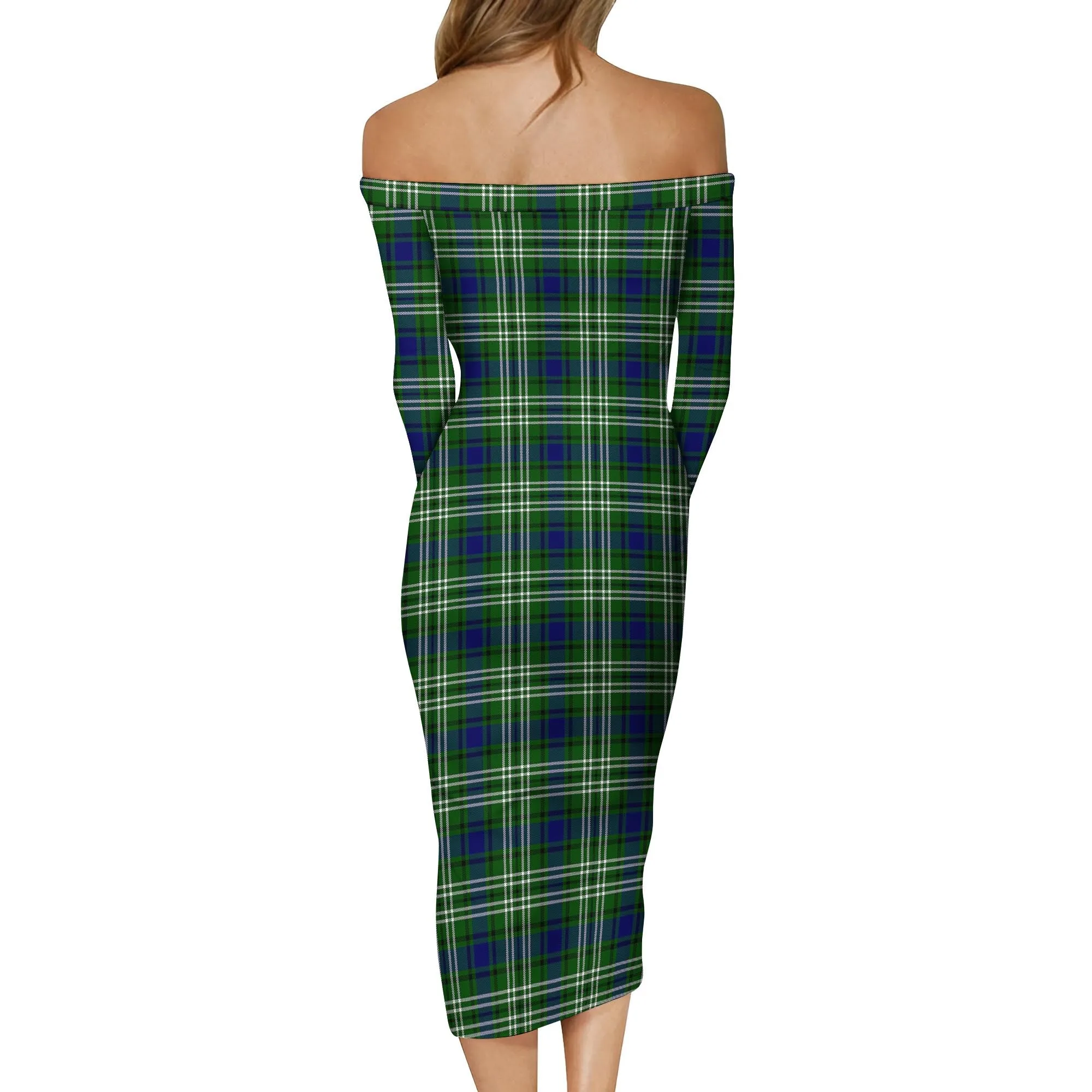 Blackadder Tartan Off Shoulder Lady Dress