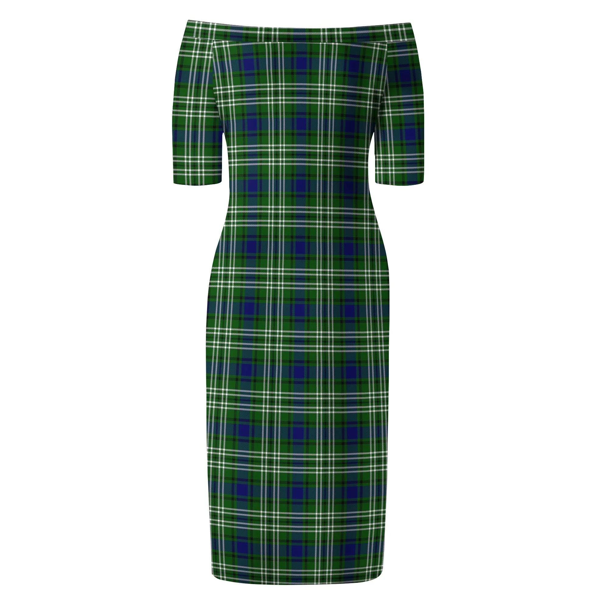 Blackadder Tartan Off Shoulder Lady Dress