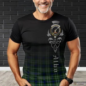 Blackadder Tartan T-Shirt Featuring Alba Gu Brath Family Crest Celtic Inspired