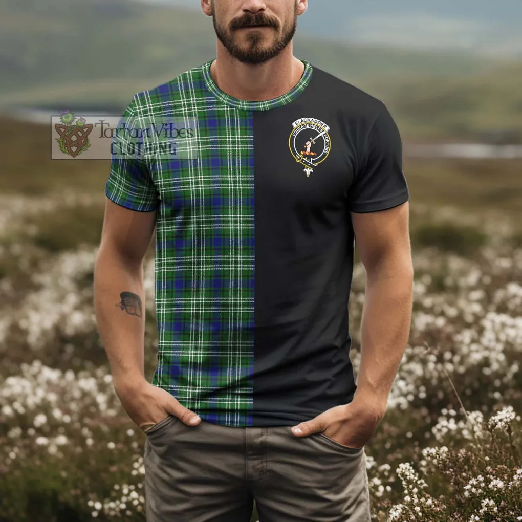 Blackadder Tartan T-Shirt with Family Crest and Half Of Me Style