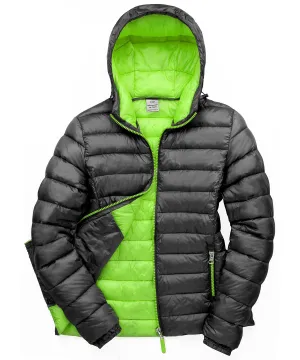 Black/Lime - Women's Urban snow bird hooded jacket