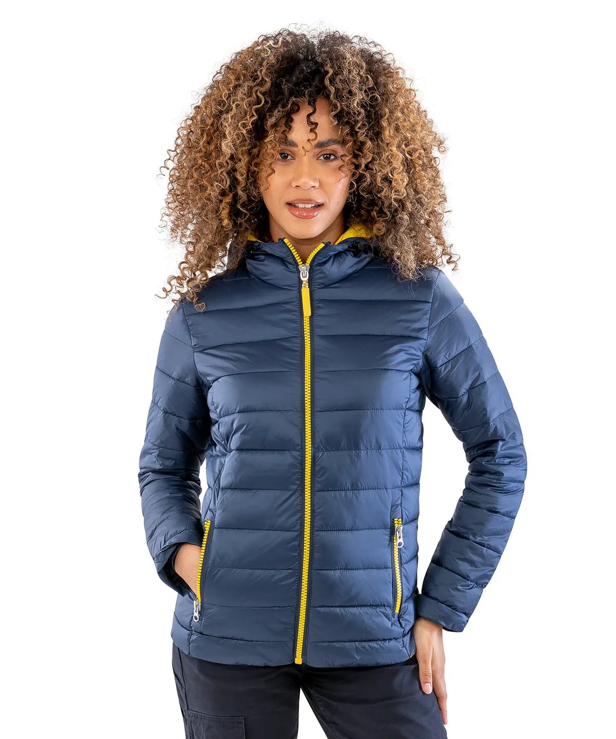 Black/Lime - Women's Urban snow bird hooded jacket