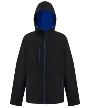 Black/New Royal - Navigate 2-layer hooded softshell jacket