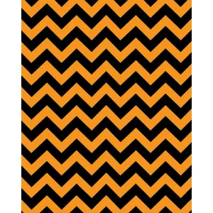 Black/Orange Chevron Printed Backdrop