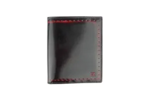 Black/Red burnished cordovan Soho Holland Park wallet