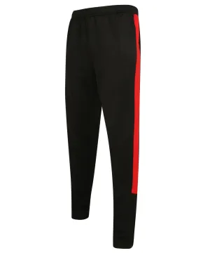 Black/Red - Knitted tracksuit pants