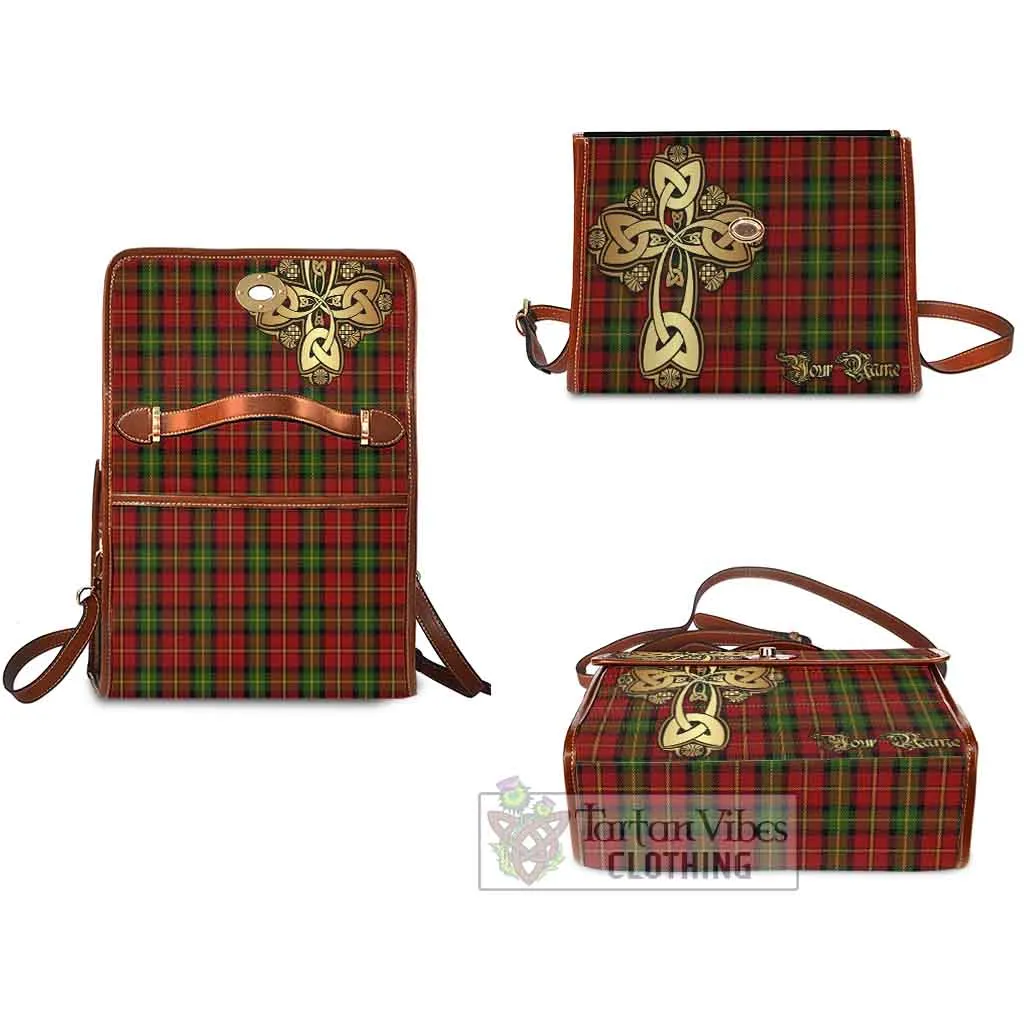 Blackstock Tartan Waterproof Canvas Bag Golden Thistle Celtic Cross Style