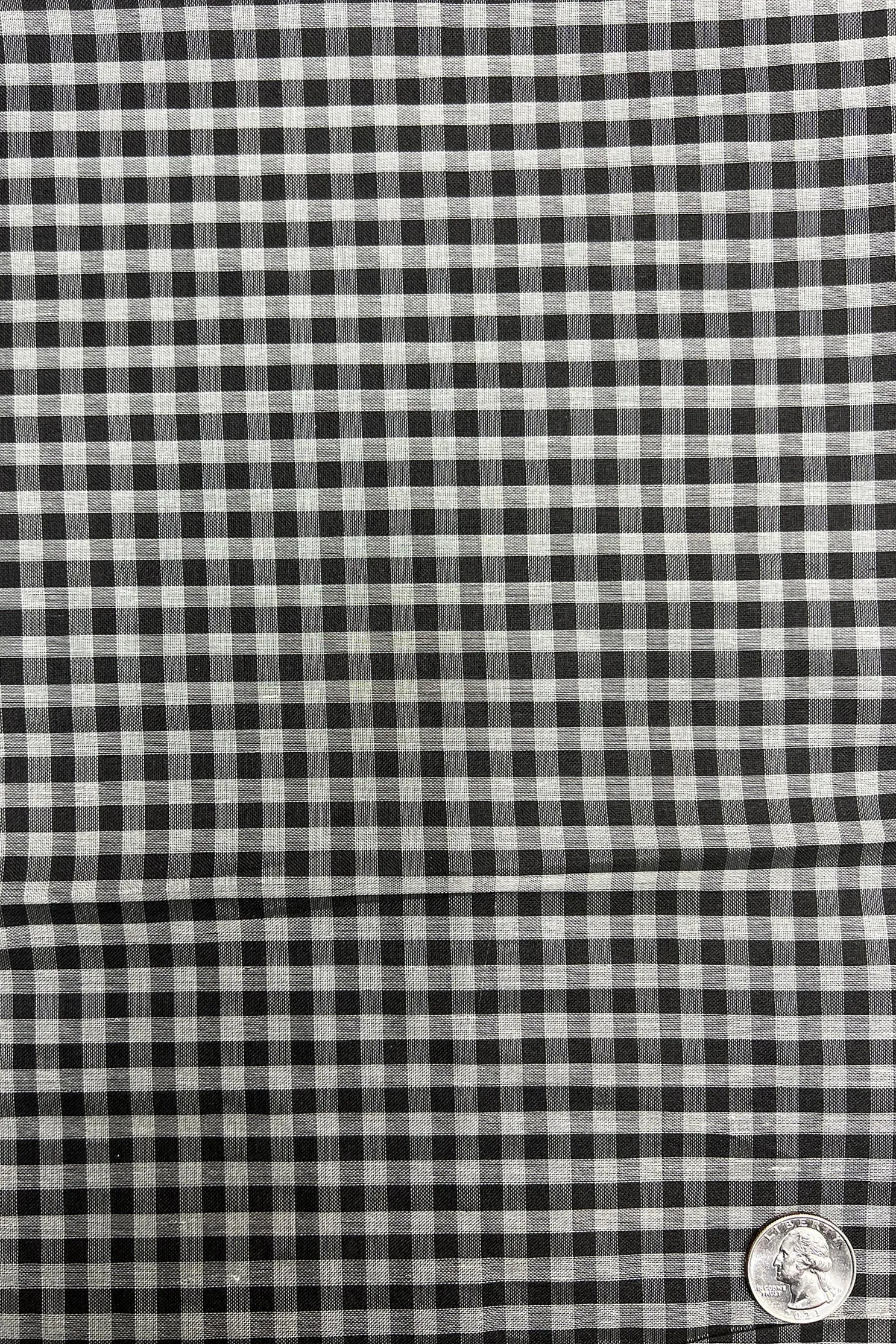 Black/White Organza Checks