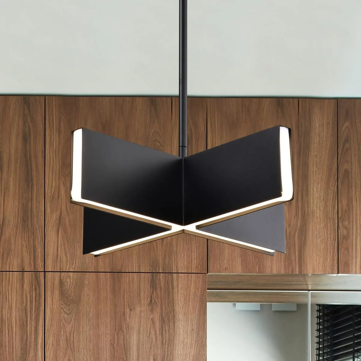 Blaine 15" LED Pendant Light, Matte Black Finish