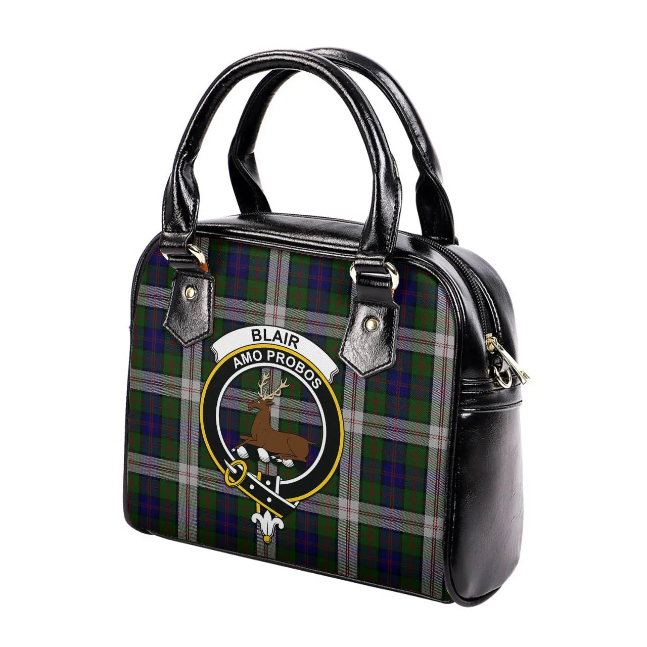 Blair Dress Tartan Shoulder Handbags with Family Crest