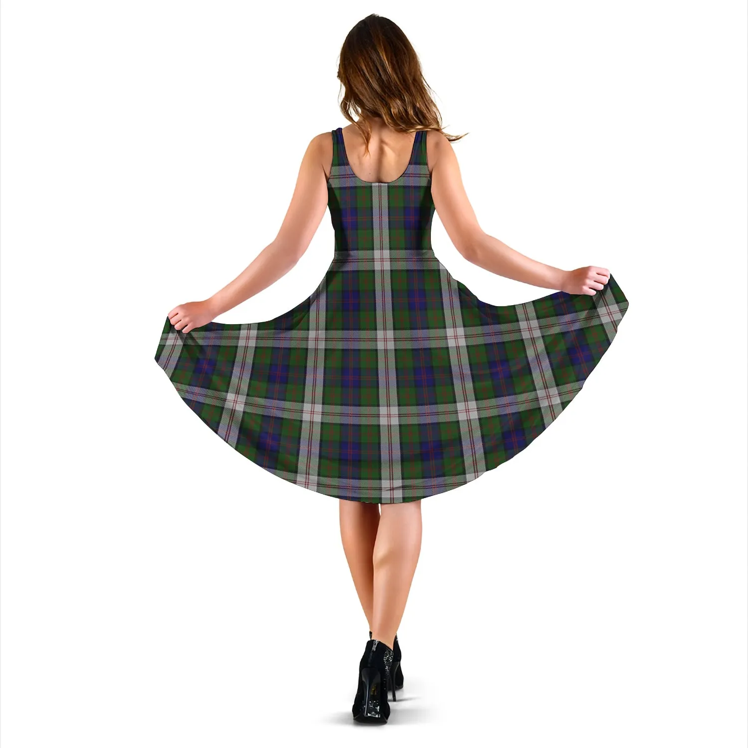 Blair Dress Tartan Sleeveless Midi Womens Dress