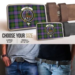 Blair Modern Tartan Belt Buckles with Family Crest