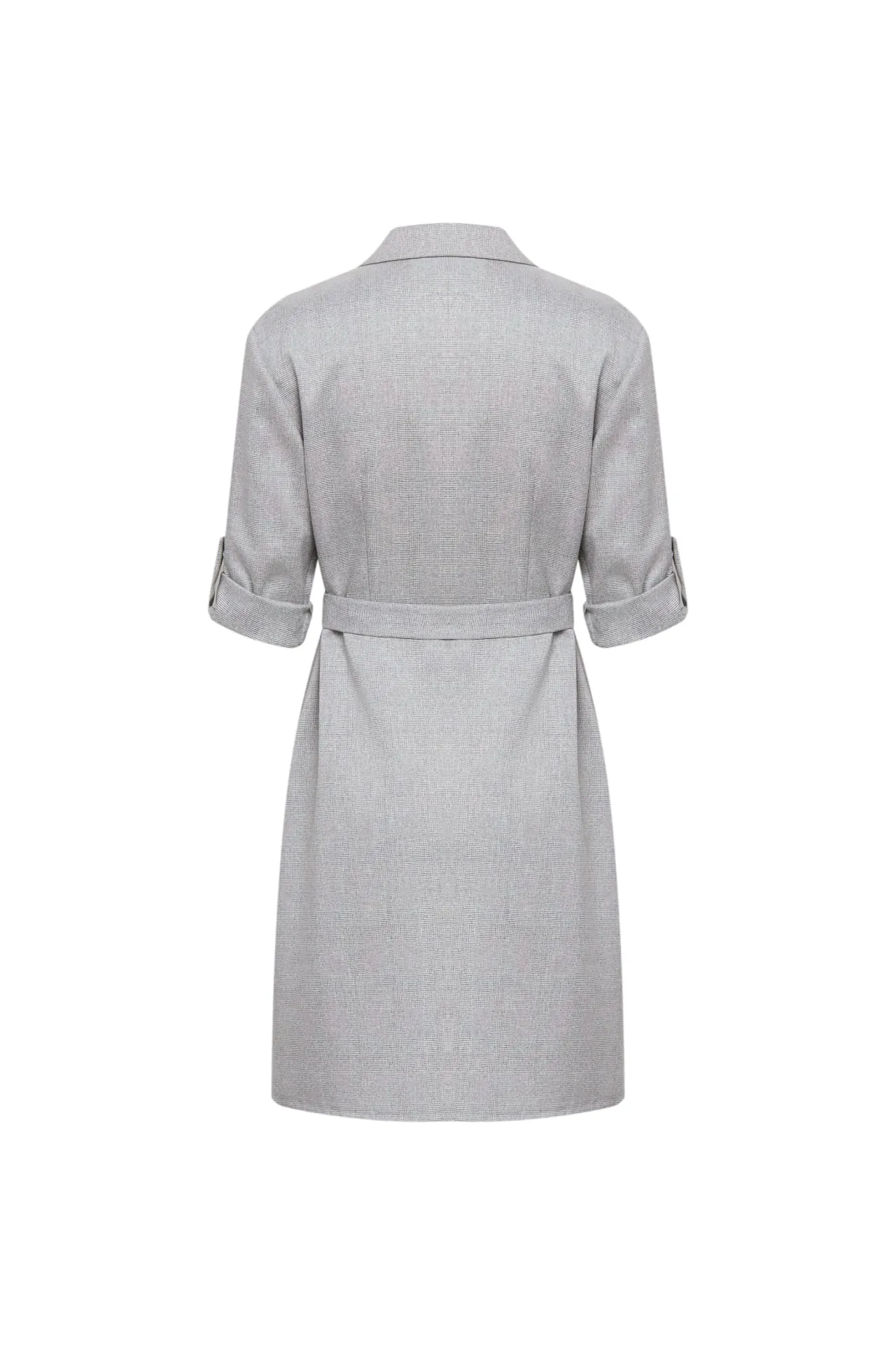 Blair Soft Touch Check Trench Dress with fabric belt