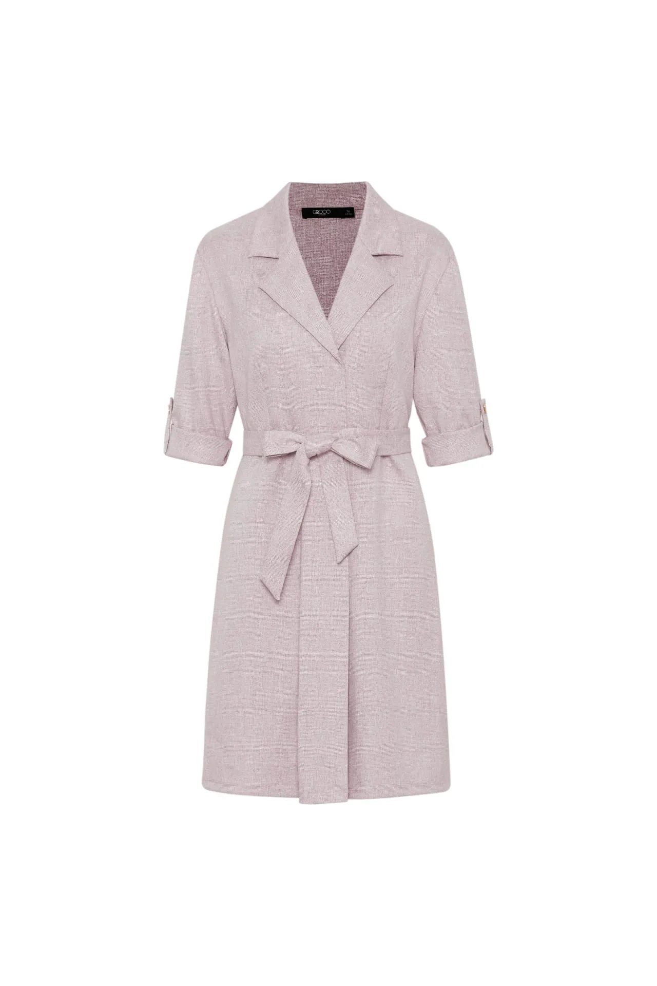 Blair Soft Touch Check Trench Dress with fabric belt