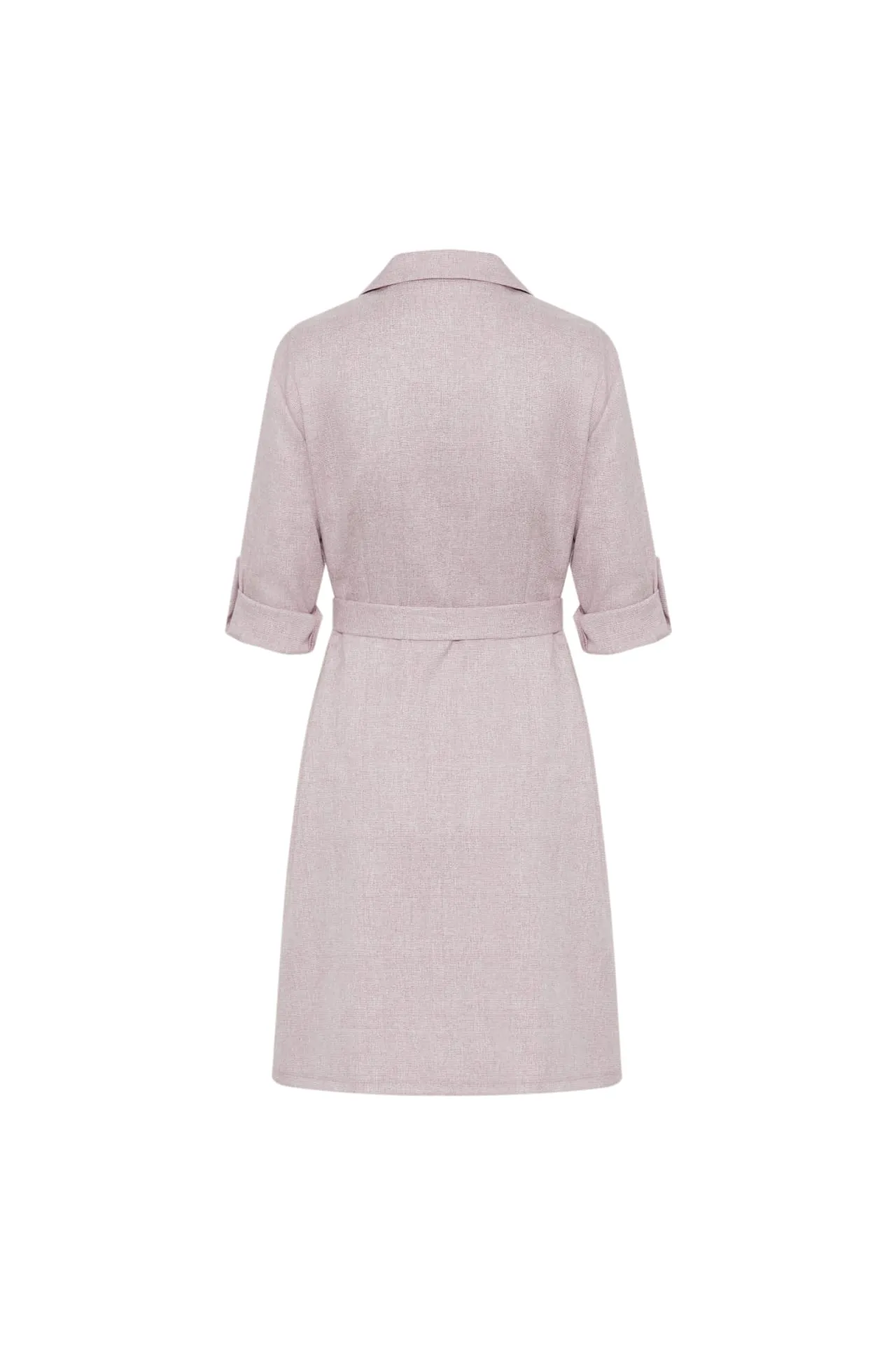 Blair Soft Touch Check Trench Dress with fabric belt