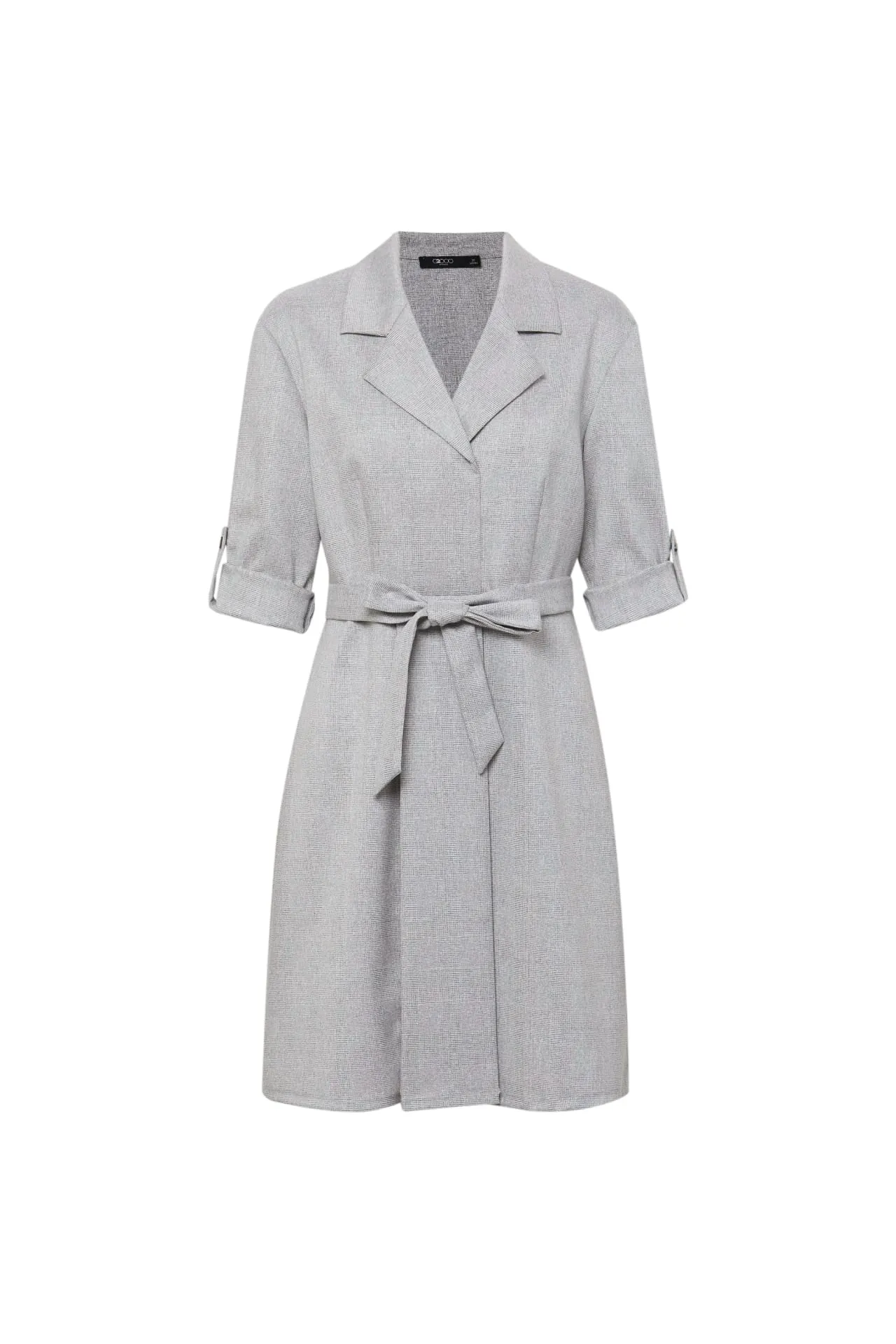 Blair Soft Touch Check Trench Dress with fabric belt