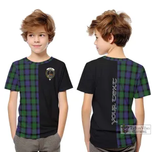 Blair Tartan Kid T-Shirt with Family Crest and Half Of Me Style