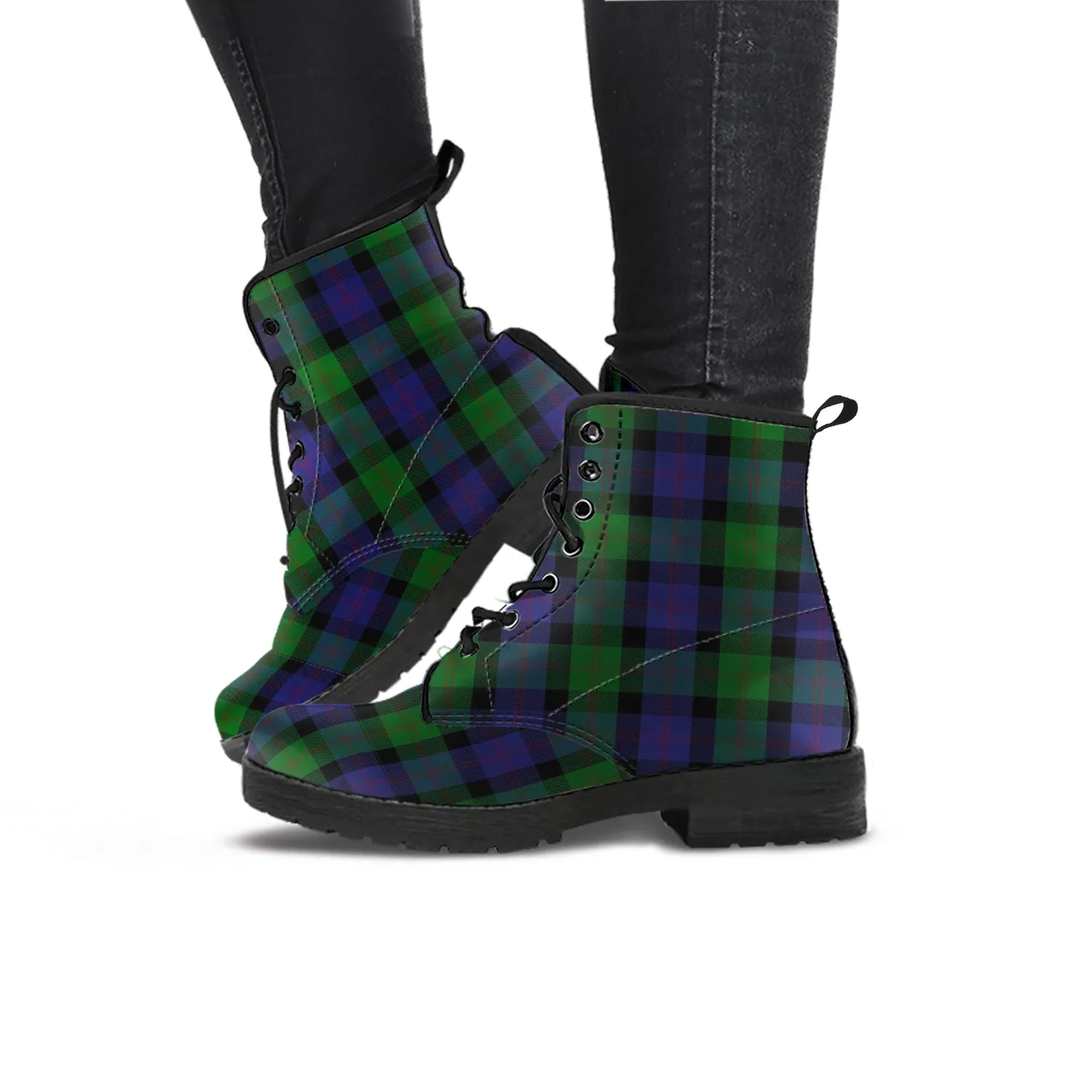 Blair Tartan Leather Boots