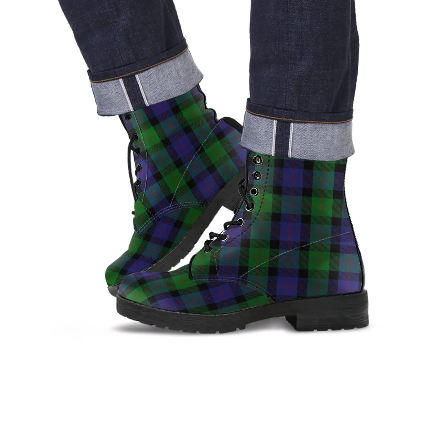 Blair Tartan Leather Boots