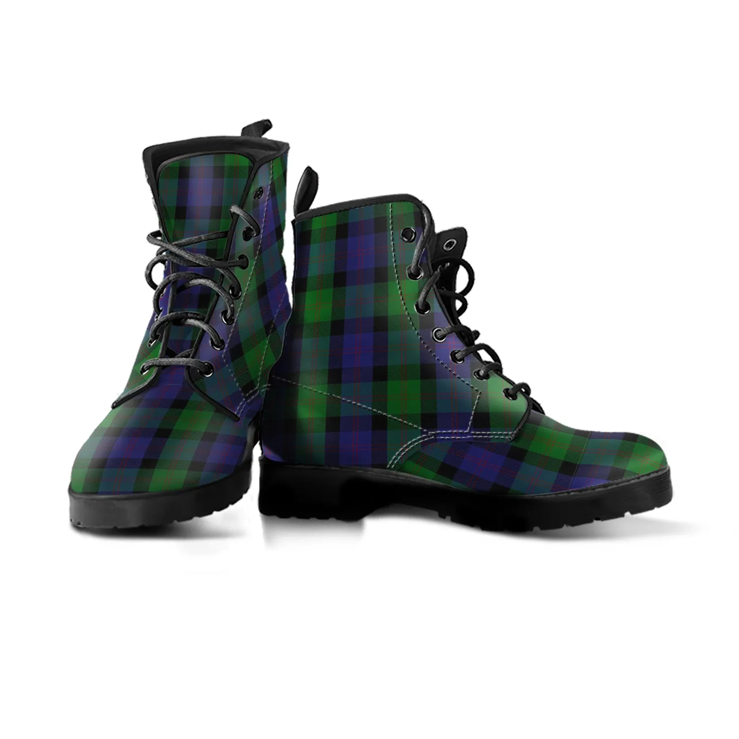 Blair Tartan Leather Boots