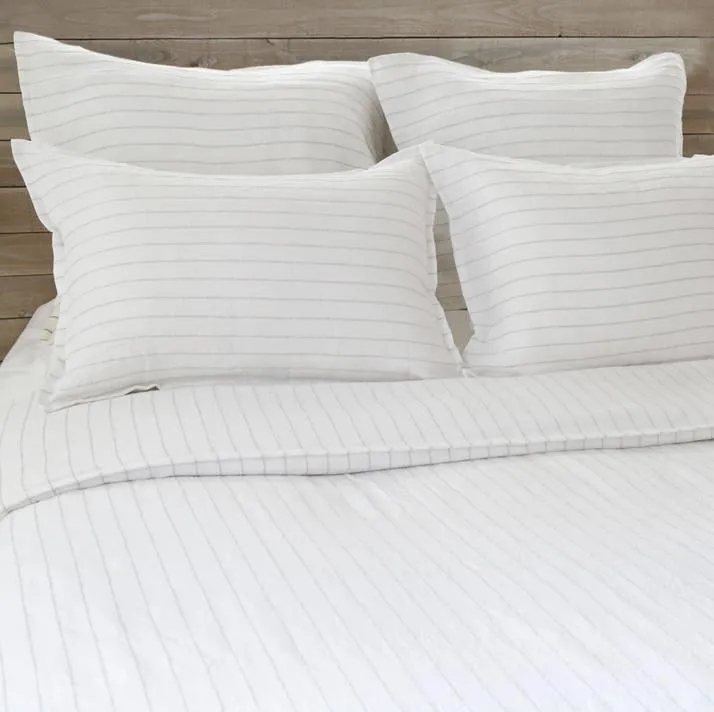 Blake White & Ocean Bedding by Pom Pom at Home