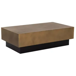 Blakely Coffee Table, Antique Brass