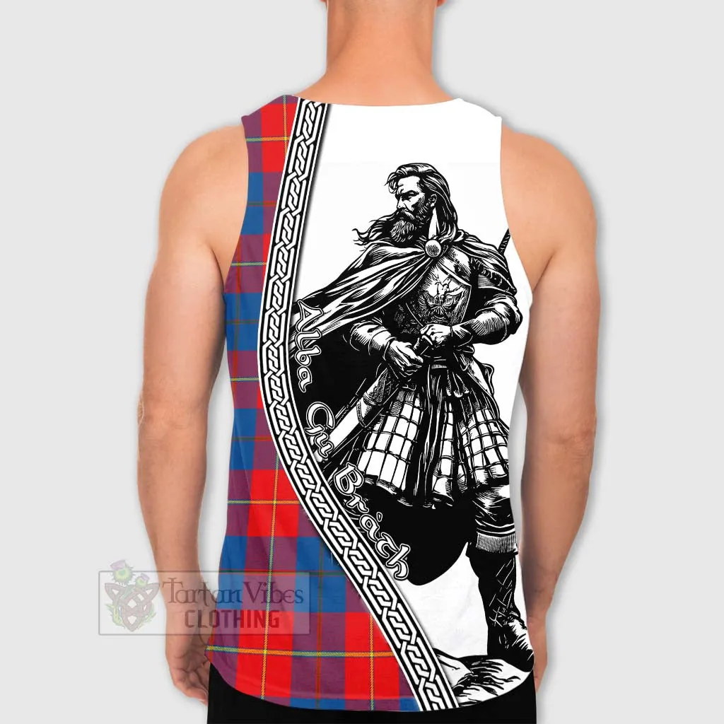 Blane Tartan Clan Crest Men's Tank Top with Highlander Warrior Celtic Style