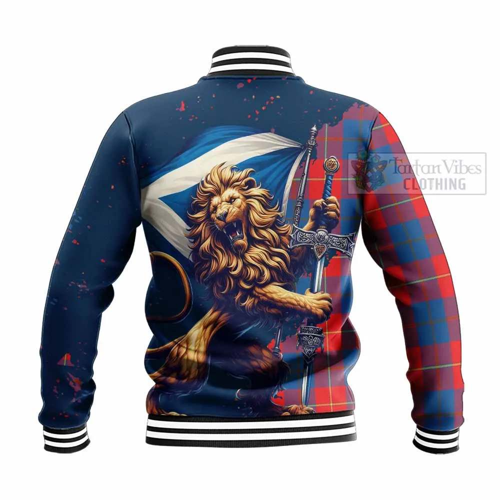 Blane Tartan Family Crest Baseball Jacket with Scottish Majestic Lion