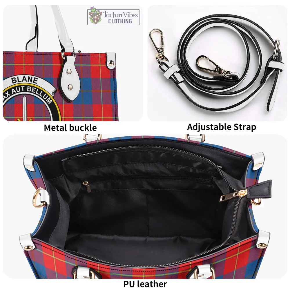 Blane Tartan Luxury Leather Handbags with Family Crest