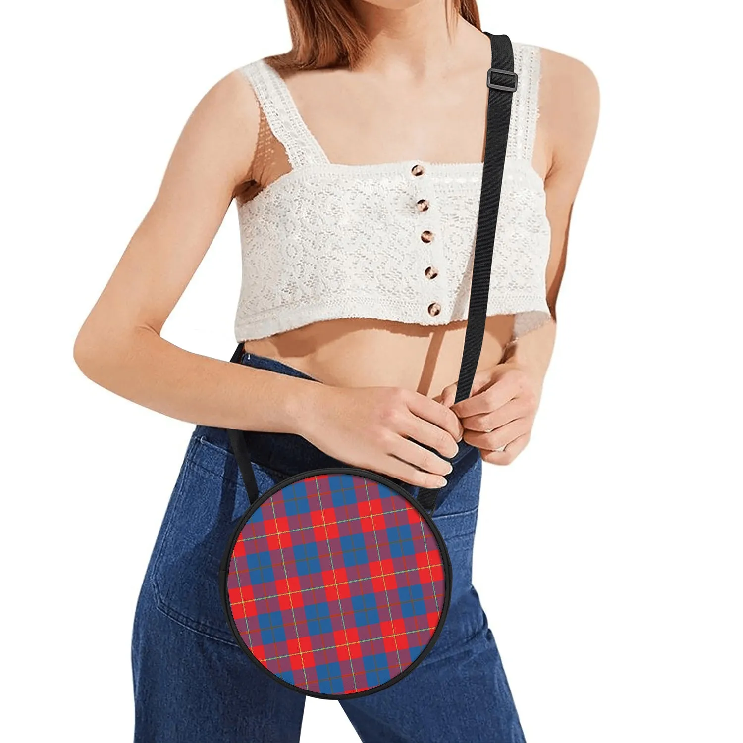 Blane Tartan Round Satchel Bags