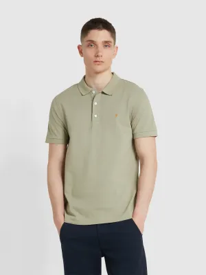 Blanes Organic Cotton Short Sleeve Polo Shirt In Balsam