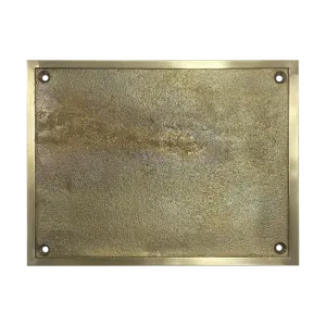 Blank Cast Brass Plaque Plate BBP022