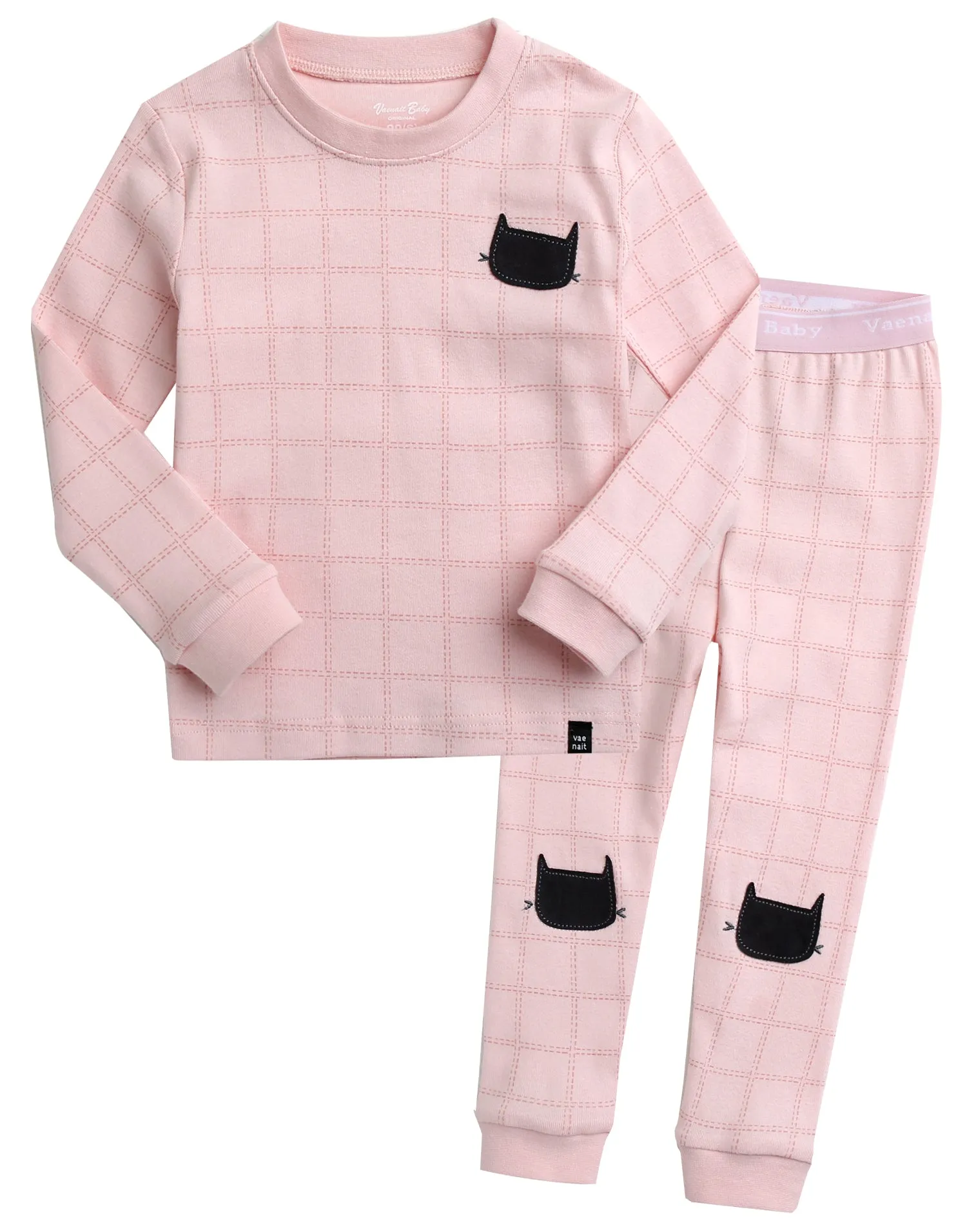 Blank Cat Pink Long Sleeve Pajama